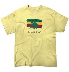 Life is Crap Marley’s Gone Pot Leaf Sarcasm Womens or Mens Crewneck T Shirt Tee