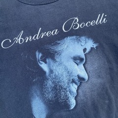 Vintage Andrea Bocelli Tee Shirt Black Small Anvil