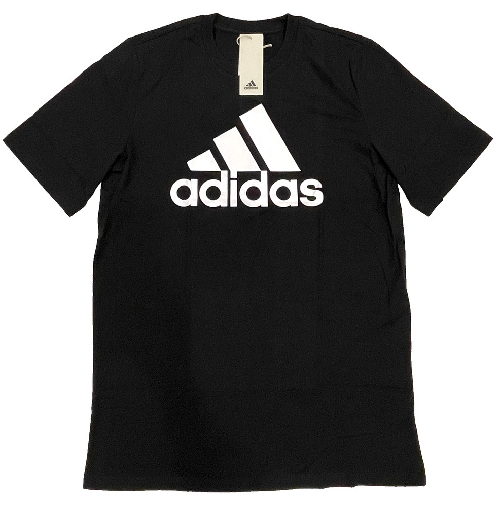 adidas Mens Big &Tall Medium Tall MT T-Shirt Top Black/White IC9347