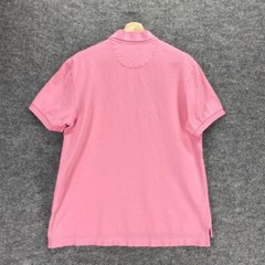 Chaps T-Shirt Men M Pink Short Sleeve Stretch Logo Polo Hi-Low Collared Cotton