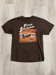 Filson Pioneer Sportsman Tee M Coffee Brown Canoe Fishing Graphic Shirt USA