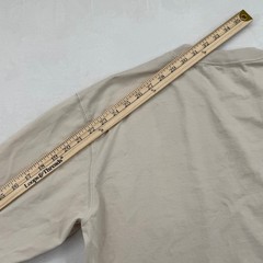 Men’s Uniqlo U Pocket T-Shirt Large Beige Good Long Sleeve Crew Neck