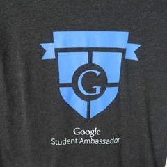 GOOGLE Student Ambassador Small Short Sleeve T Shirt Heater Gray Blue