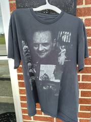Vintage The Silence Of The Lambs Hannibal Shirt XL Distressed Boxy Faded 🦋 RARE