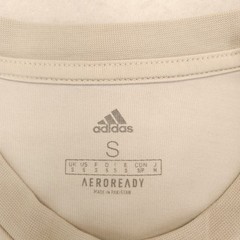 Adidas Casual Crew Neck Short Sleeve Graphic T Shirt Mens Size Small S Tan