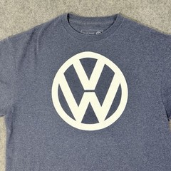 Volkswagen Vintage Official Logo Short Sleeve T-Shirt Fits Men’s Size Large Gray