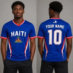 Custom Haiti Soccer Football custom name 3D shirt VK13604