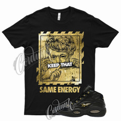 ENERGY T Shirt for Question Mid Black Metallic Gold Toe DMP 1 6 7 95 97 3