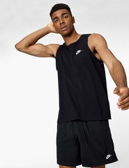 Nike Men’s Sportswear Club Tank, Black/White, Small – Black/White – Small