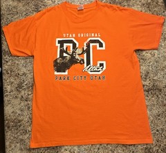 Park City Utah Graphic T Shirt Mens Orange Large