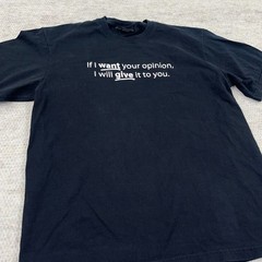 Vintage Y2K No Boundaries Shirt Men Large Black Funny Joke Saying Quote Faded