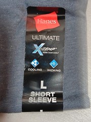 Lot Of 5 – Hanes Mens Ultimate X-Temp T-Shirt Size L Crew Neck Short Sleeve Gray