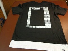 PUMA T-shirt Black & White Size Medium “Keeps you dry” U6