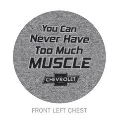 Joe Blow T’s Chevy Never Too Much Muscle Men’s T-Shirt Chevelle Camaro Nova