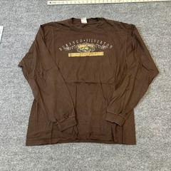 Anvil Long Sleeve Shirt Mens XL Brown Durango Silverton Railroad Graphic Cotton