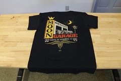 Men’s Mooneyes Moon Automotive Garage Santa Fe Black T-Shirt Cotton MQT118BK