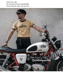 NON STOCK 50s Biker Racing Graphic T-Shirts Men’s Colorblock Slim Fit Tee Shirts