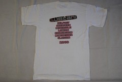 CLUBLAND Girl In Flames 2008 Tour T-Shirt White Cotton Short Sleeve New