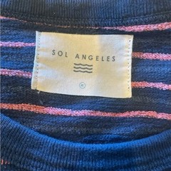 Sol Angeles Men’s XL Long Sleeve Crewneck Shirt Navy Pink Striped