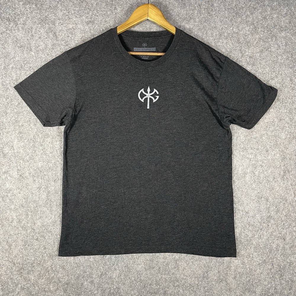David Goggins T-Shirt Mens Large Heather Gray Stay Hard Gym Battle Axe Hatchet