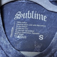 Sublime T-Shirt Men’s Size S Long Beach Boom Box Navy Mineral Wash SS Crewneck