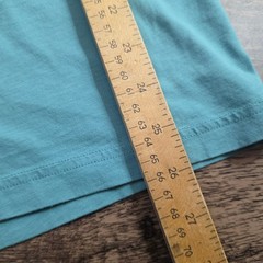 MACK WELDON V-Neck T-Shirt Mens Medium Teal Blue Pima Cotton Short Sleeve