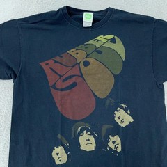 Vintage The Beatles Rubber Soul T-Shirt Mens Large/XL Black Rock Band 2005