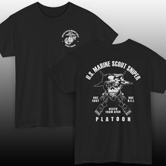 NEW MARINE SCOUT SNIPER PLATOON T-SHIRT HQ