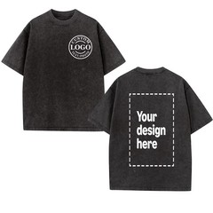 Husband Birthday Gift Custom Photo Quote Washed Cotton T-shirt