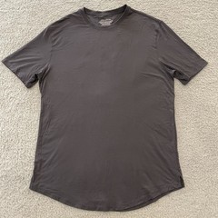Jack Archer Anytime Tee Shirt Mens Large Gray Curved Hem Modal Performance