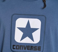 Converse Men’s Short Sleeve Star Logo Graphic T-Shirt, Blue, Size XL
