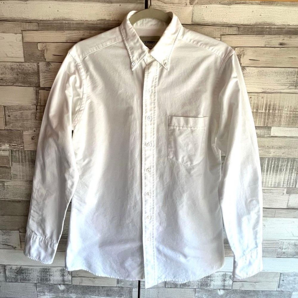 DRAKES BEAMS F Oxford Shirt White Long Sleeve Button Down Size M