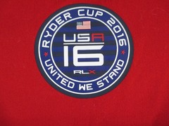 RLX Ralph Lauren Shirt Mens XL Ryder Cup 2016 Red USA United We Stand T-Shirt