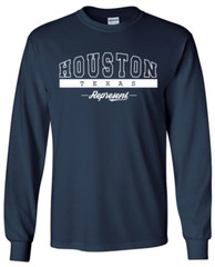 Houston Texas State T-Shirt Long Sleeve Graphic Tees Unisex Apparel