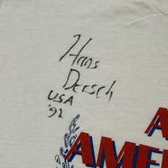 Vintage 90s Hans Dersch Signed Shirt Mens XL Swimming Olympics USA