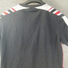Eternity BC AD Shirt Mens L Black Red White Color Block Japan Katakana Motor 1