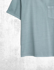 Men’s Seasalt Cotton Crew Neck Chest Pockets T-shirt Pale Wade Cyan Boxy Fit