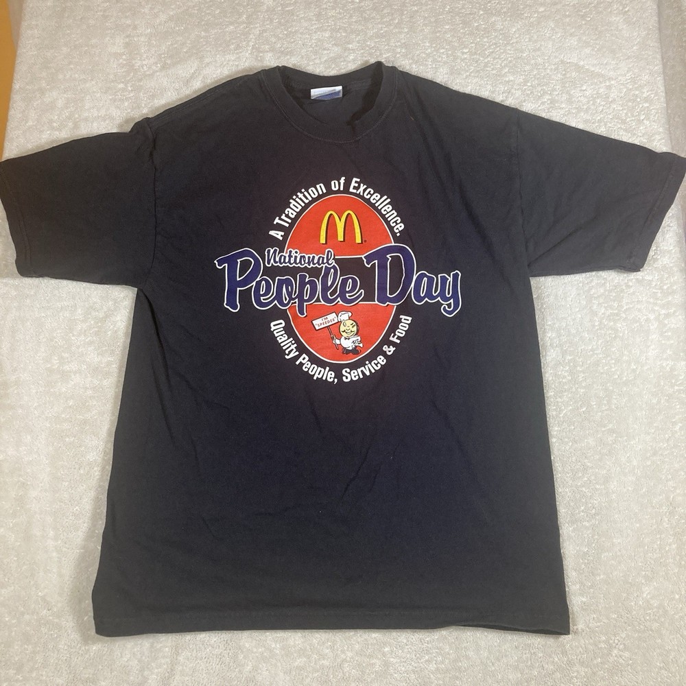 McDonald’s National People Day Staff Employee Adult Medium Black T-shirt *Spot