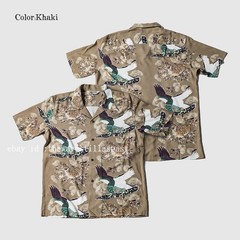 NON STOCK Vintage T-Shirt Print Shirt Men’s Short Sleeve Shirt Cuban