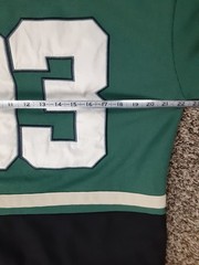 Box Lunch Jurassic Park #93 Captain Lace Up Hockey Jersey Green Adult Small