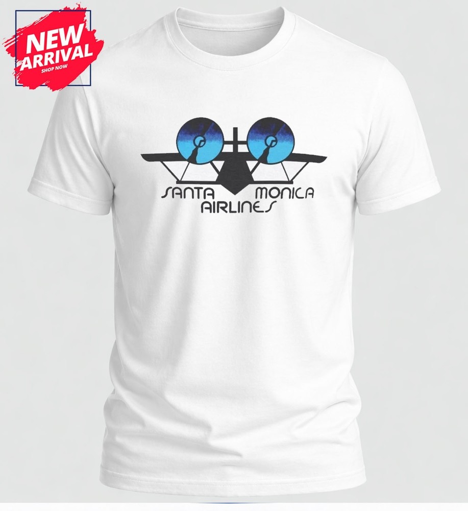 Santa Monica Airlines Logo Heavy Cotton T-Shirt – USA Size