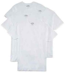 Stafford 4-Pk Men’s Ultra Soft 100% Cotton Crew Neck T-Shirt White (Medium)