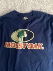 Mossy oak shirt adult extra large 1XL blue short sleeve crewneck outdoor mens **