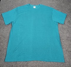 Men’s Crew Neck T Shirts 2XL Delta Pro Weight Teal Blue Cotton 5 Pk Short Sleeve