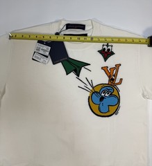 Louis Vuitton MNG Comics Intarsia Crewneck T-Shirt White Size M NWT