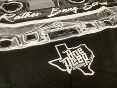 Of Course Texas Rather Bang Screw Black Shirt Large-5XL One Deep Piranha Records
