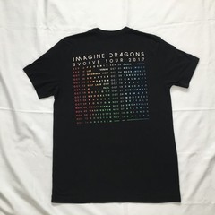 Imagine Dragons T Shirt L Black Evolve Tour 2017 Short Sleeve Band Music Unisex.