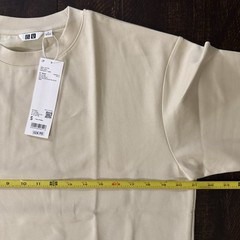Uniqlo U AIRism Cotton Crew Neck Oversized T-Shirt 41 Yellow Size S