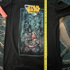 Disney Star Wars Black and Blue Short Sleeve Tee SZ M Pinball Graphic Streetwear