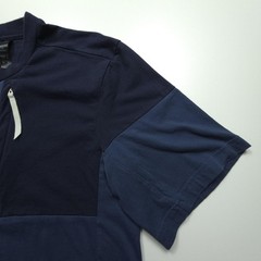 Adidas Mens Shirt Medium Blue Built For Purpose Colorblock Zip Pocket Sports Tee